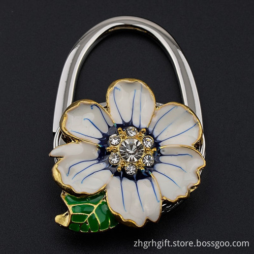 Promotion Metal Diamond Purse Hangers Purse Hangers With Folower Shape